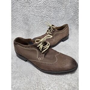 Clarks Collection Delsin Wingtip Brogue Oxfords Brown Size‎ 9.5